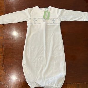 Baby Threads Baby boy christening set. 
Gown is NB, but runs big.